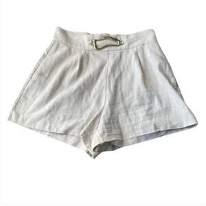 River Island Cotton Gold Metal Trim Detail Shorts Sz 10